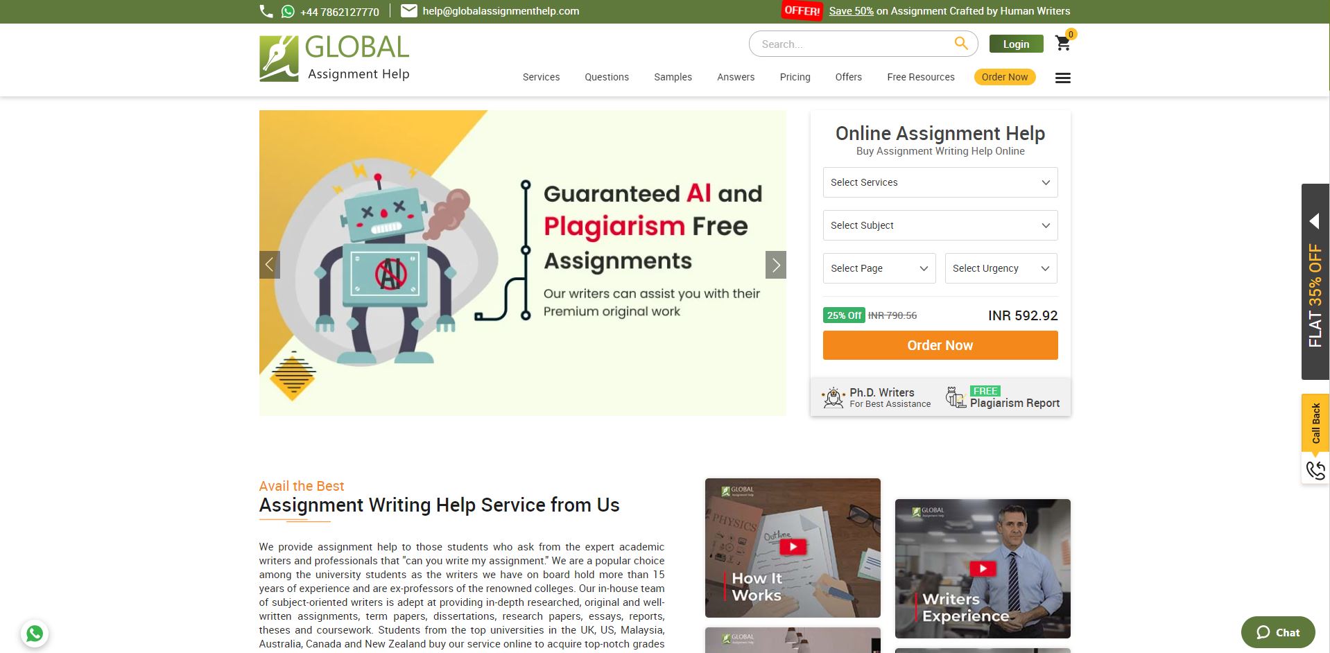Globalassignmenthelp.co.uk Reviews